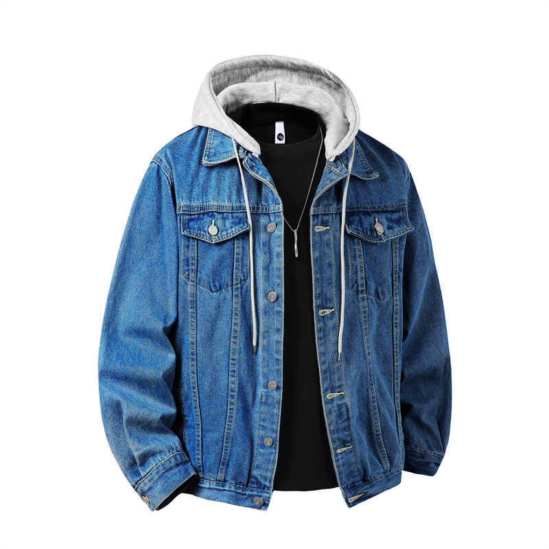 Men Hooded Denim Jacket Men St - Down Jacket Packable 评论和价格