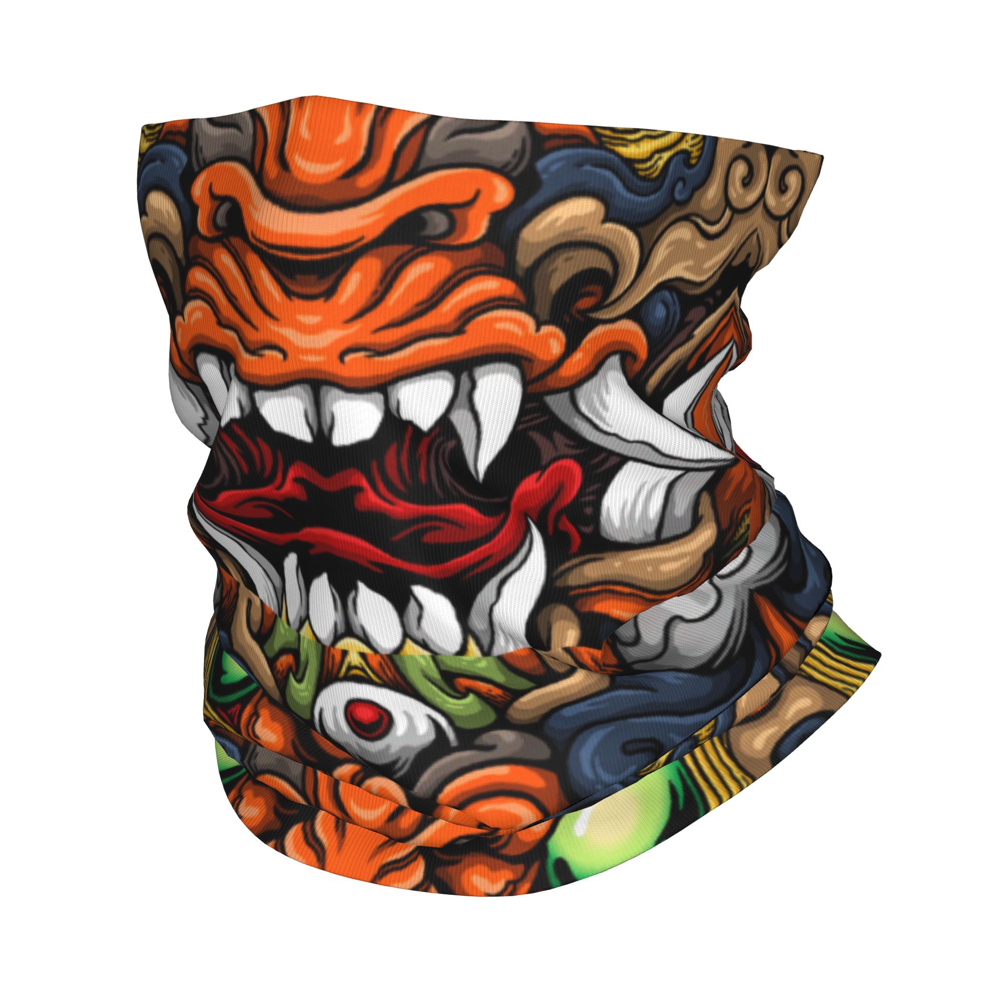 Custom Samurai Demon Oni Winte - Neck Gaiter Fleece 评论和价格