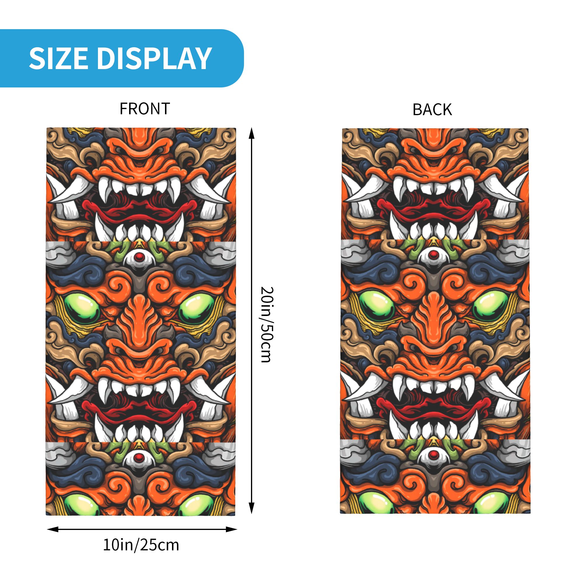 Custom Samurai Demon Oni Winte - Neck Gaiter Fleece 评论和价格