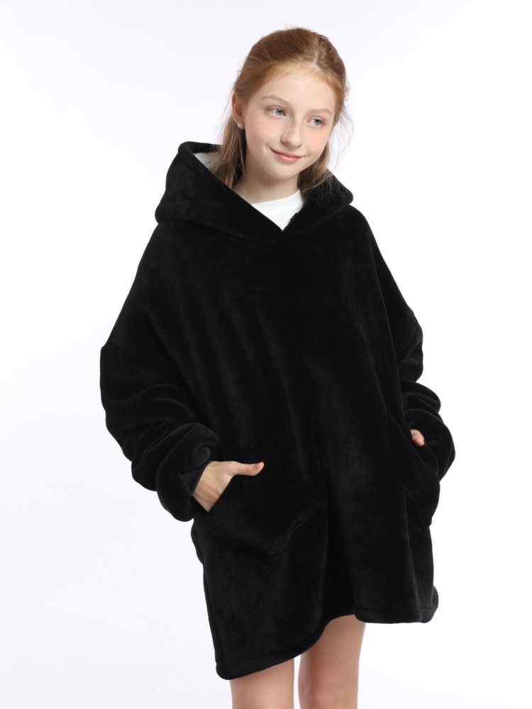 Winter Sherpa Blanket Teens Ho - Sherpa Hoodie Fleece 评论和价格